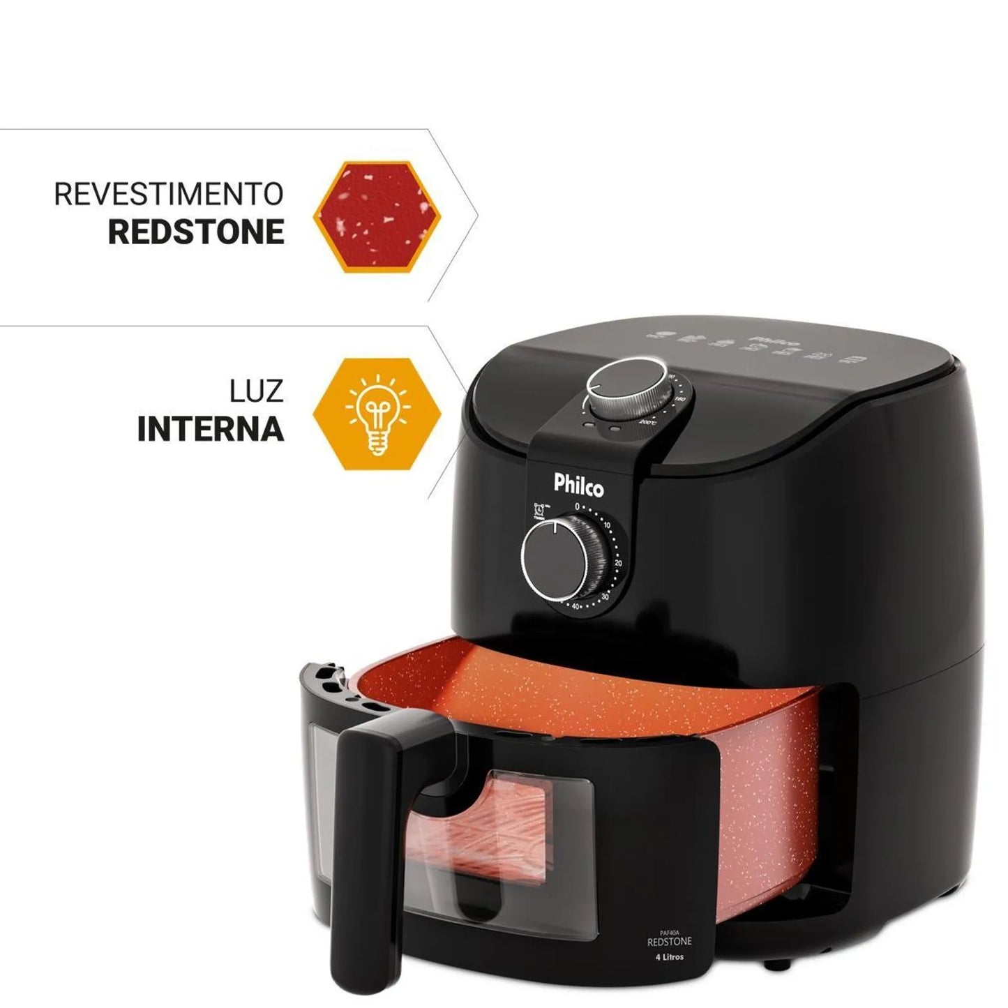 Air Fryer Philco 4L Revestimento Redstone – Mais Durabilidade, Praticidade e Menos Óleo