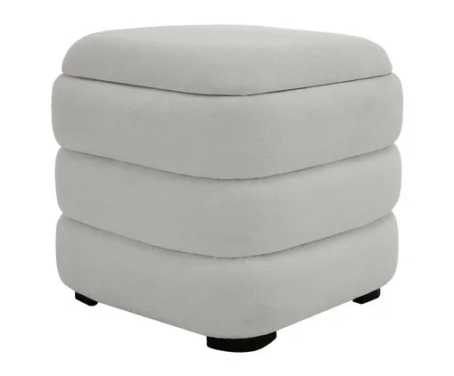 Puff Baú Bouclé Valle Natural Premium