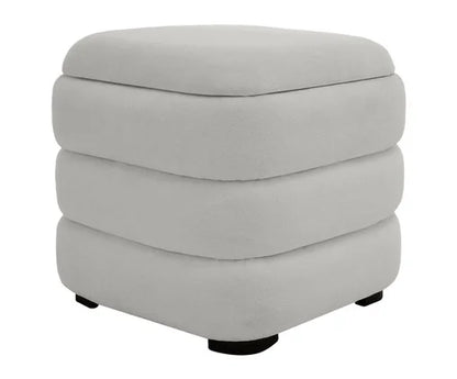 Puff Baú Bouclé Valle Natural Premium