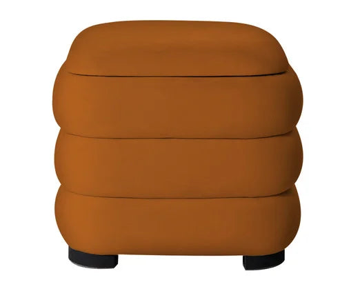 Puff Baú Bouclé Valle Natural Premium