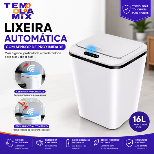 Lixeira Automática com Sensor de Proximidade 16L