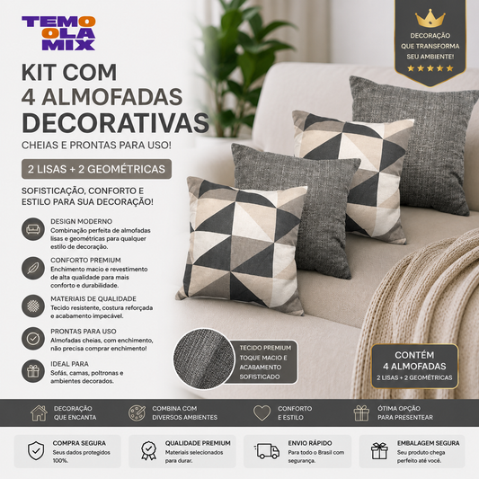 Almofadas Decorativas Premium para Sala