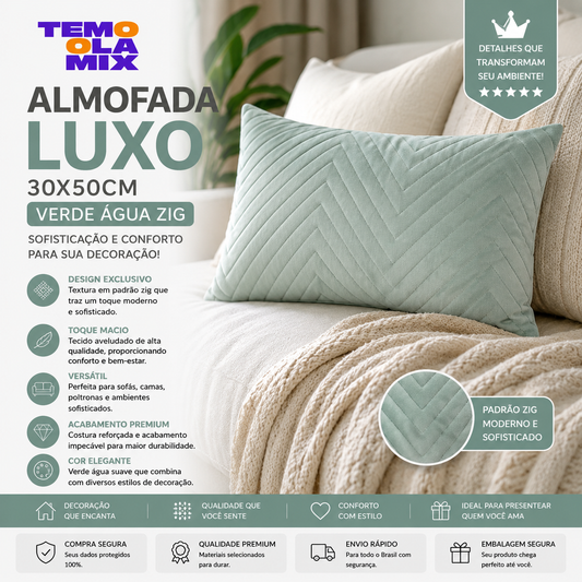 Almofada Retangular Luxo Premium