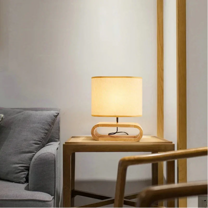 Luminária de Mesa Nórdica Premium em Madeira